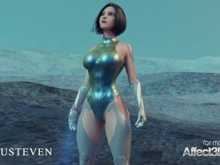 مارس الجنس كبير الثدي Angelita بشدة من وحش في الرسوم المتحركة 3D